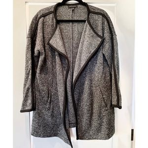 Open Front Charcoal Cardigan